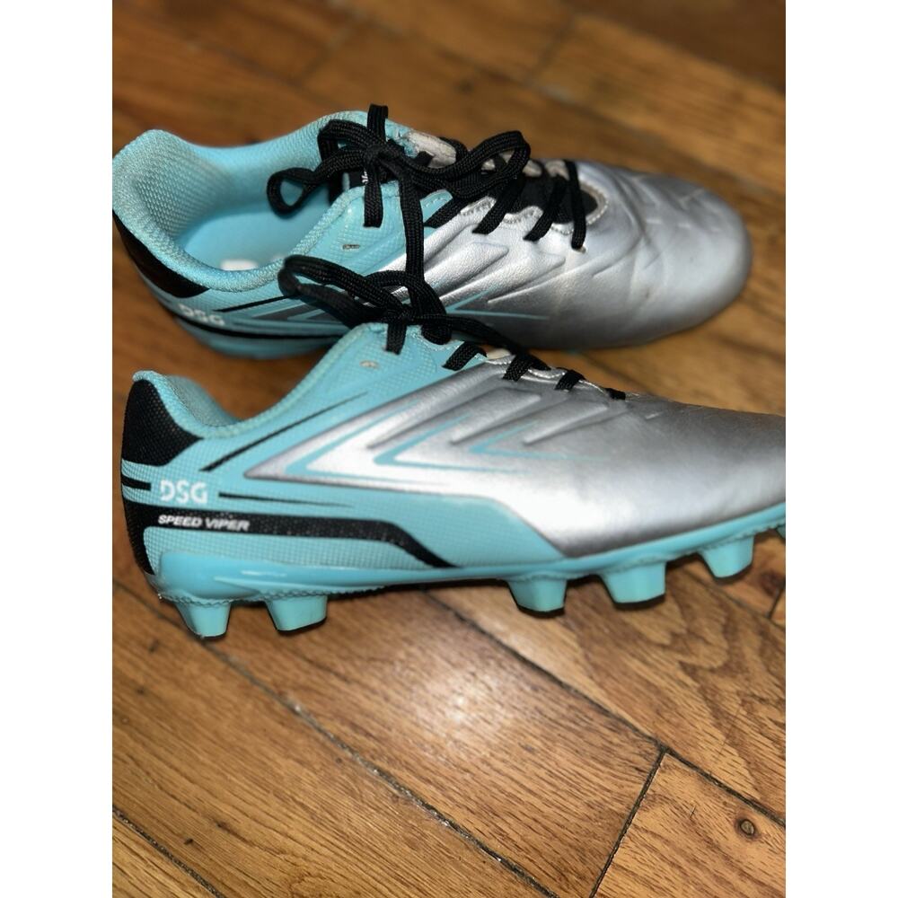 DSG Speed Viper Youth Soccer Cleats Size 2y Teal/gray/black